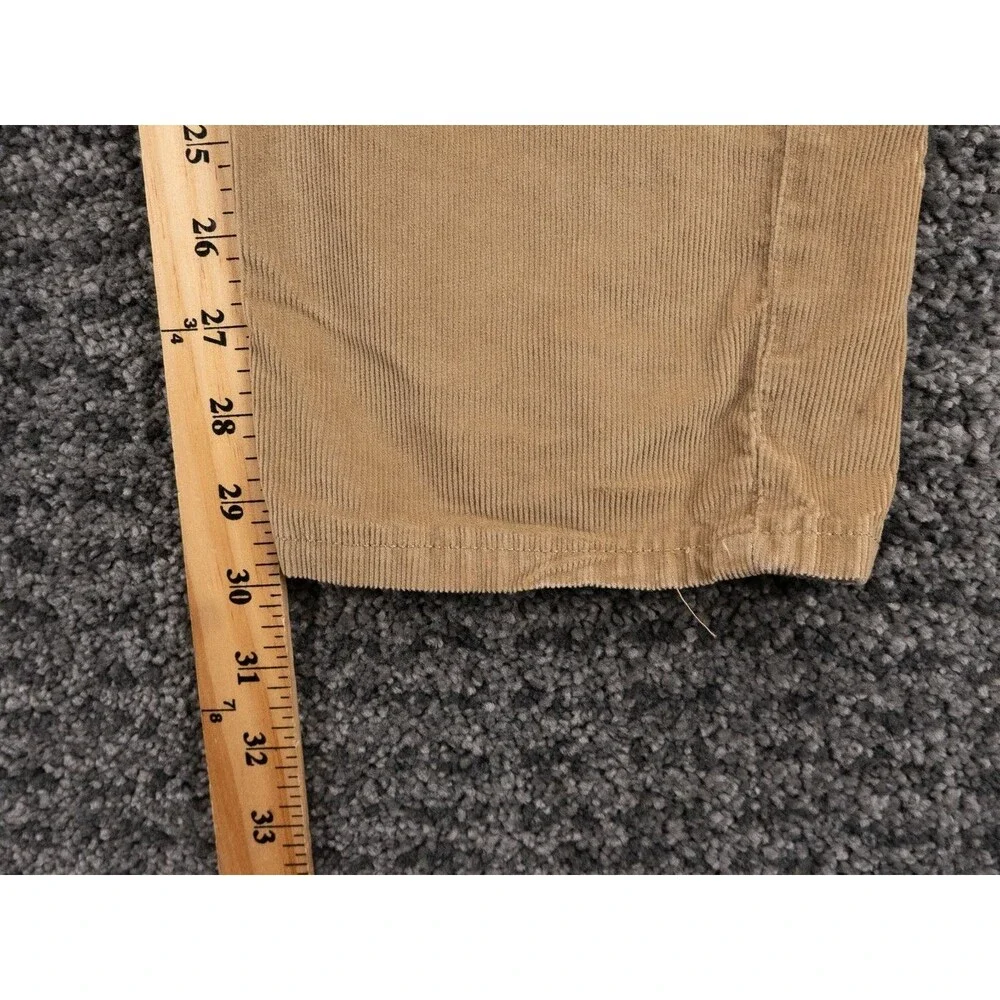 J Crew Pants Mens 34x30 Actual 35x30 Brown Slim Fit Traveler Stretch Corduroy